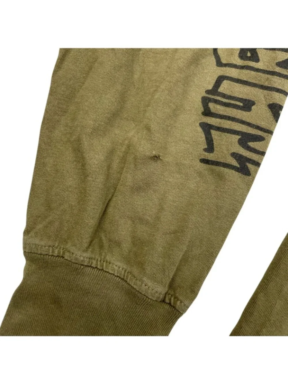 The North Face Men's 100% Cotton L/S Crewneck T-Shirt Green • Large